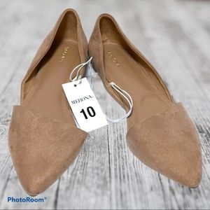 *2 FOR 25* NWT MERONA PINK/TAN SUEDE FLATS